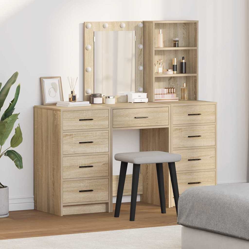 Dressing Table 3 Pcs 40 X 41 X 135 Cm Engineered Wood
