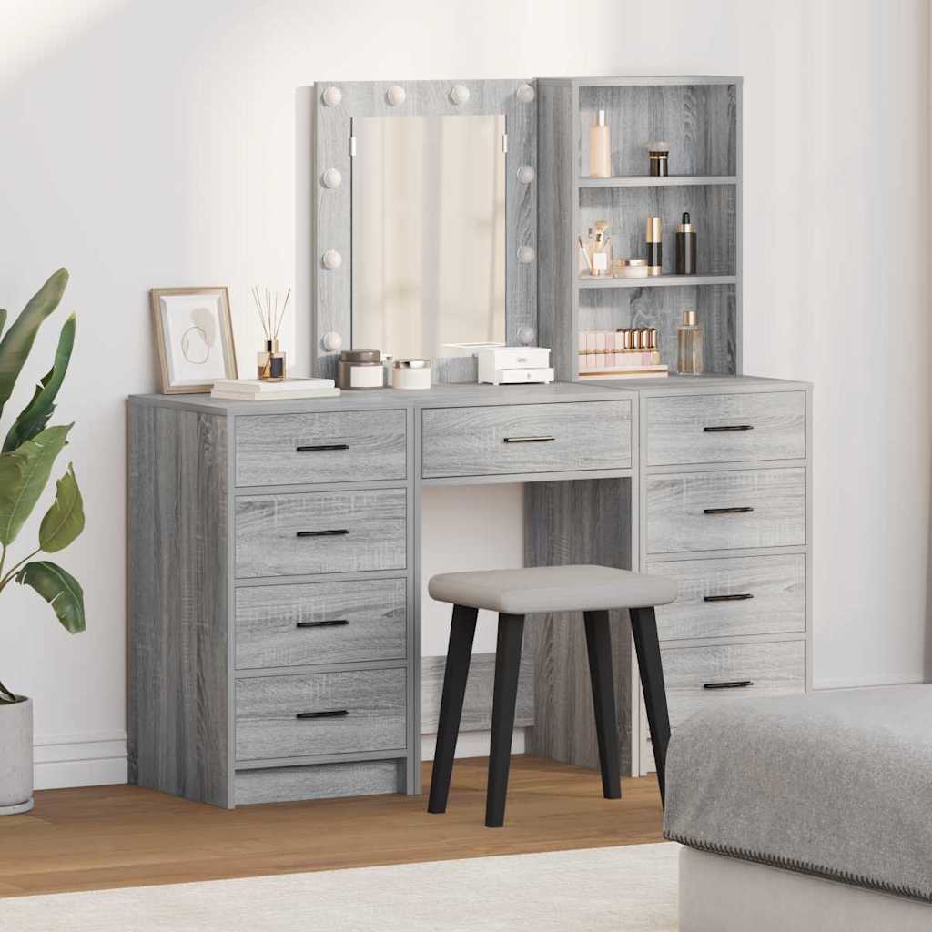 Dressing Table 3 Pcs 40 X 41 X 135 Cm Engineered Wood