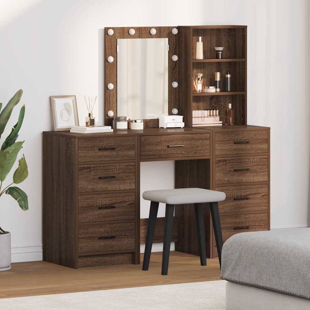 Dressing Table 3 Pcs 40 X 41 X 135 Cm Engineered Wood