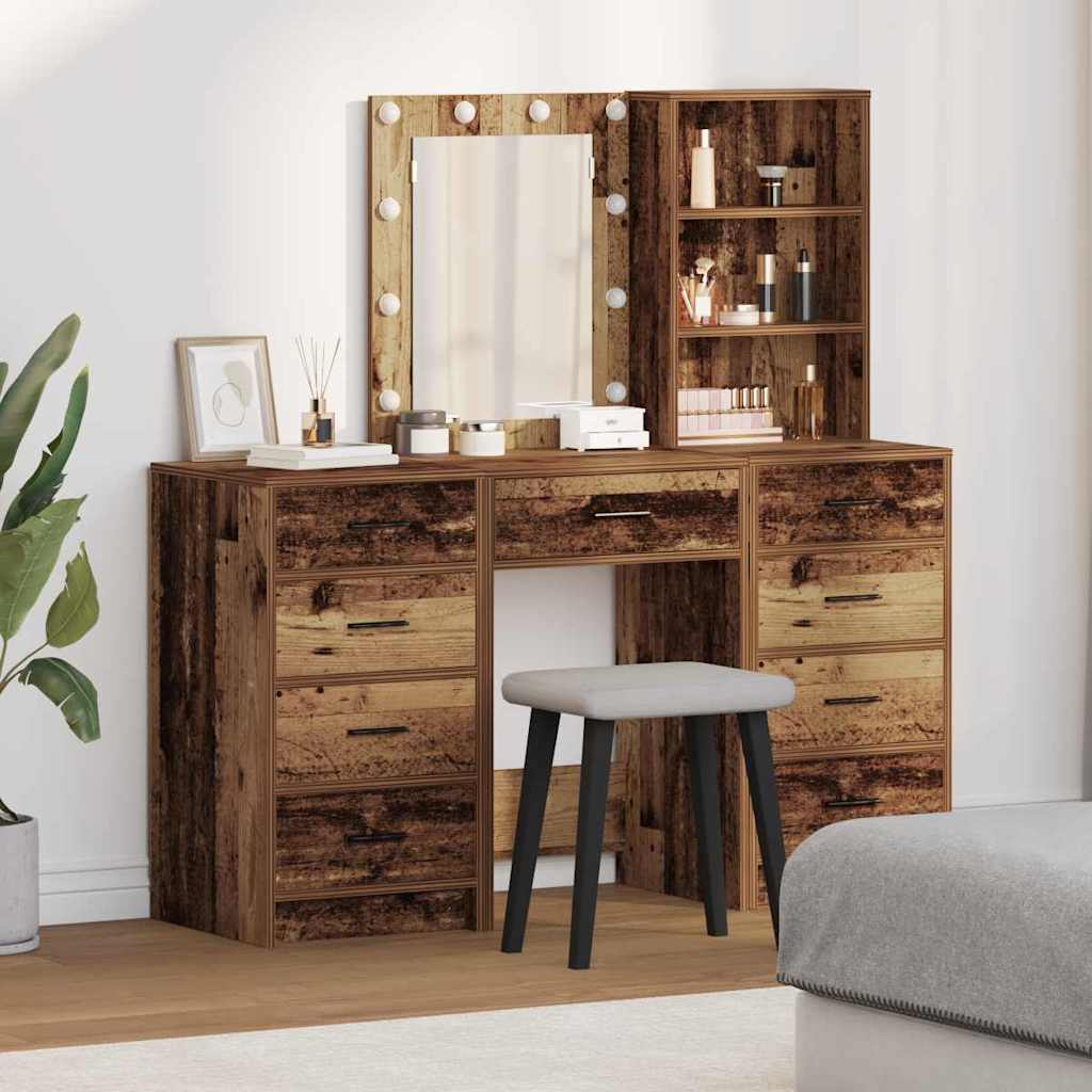 Dressing Table 3 Pcs 40 X 41 X 135 Cm Engineered Wood