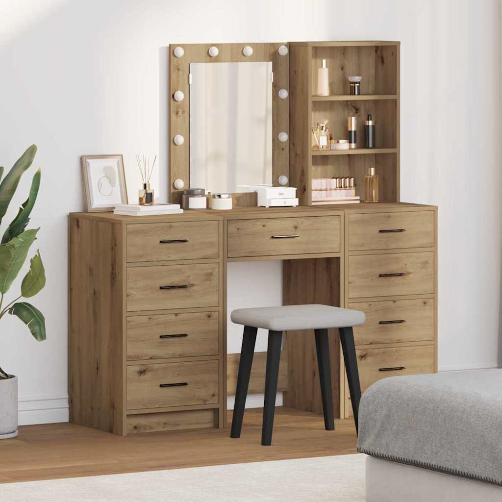 Dressing Table 3 Pcs 40 X 41 X 135 Cm Engineered Wood