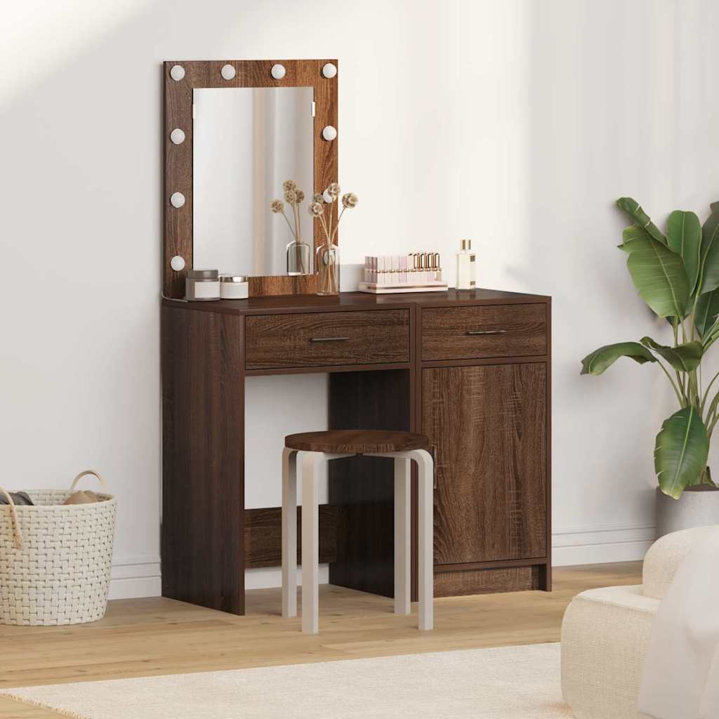 Dressing Table 2 Pcs 50 X 41 X 135 Cm Engineered Wood