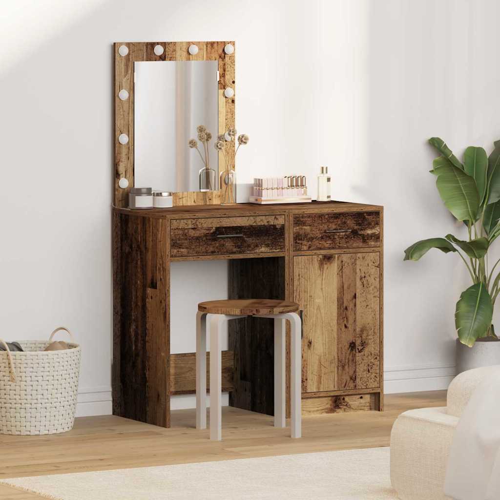 Dressing Table 2 Pcs 50 X 41 X 135 Cm Engineered Wood