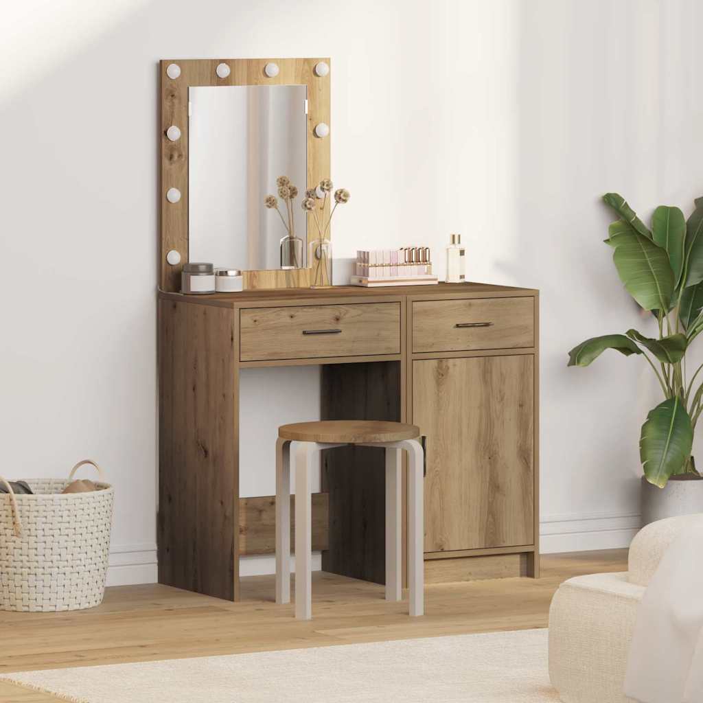 Dressing Table 2 Pcs 50 X 41 X 135 Cm Engineered Wood