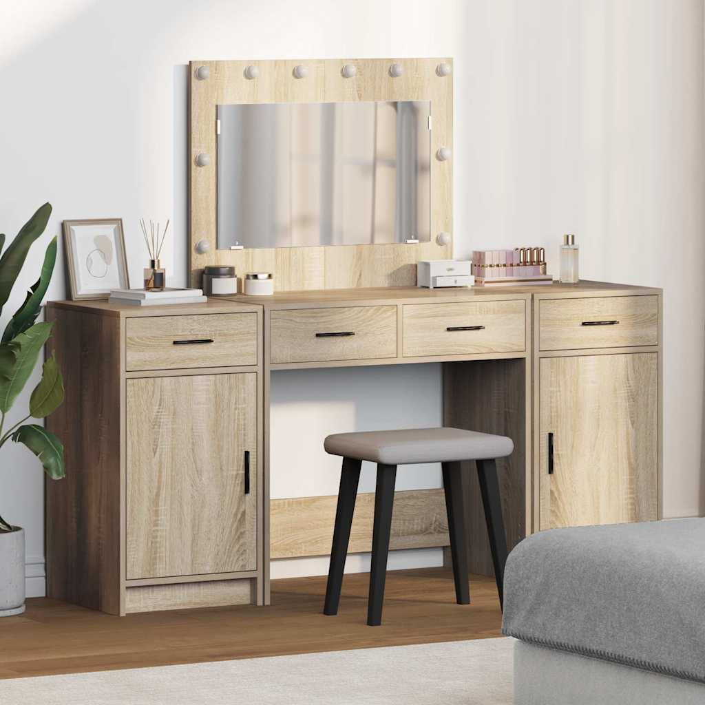 Dressing Table 3 Pcs 40 X 41 X 75 Cm Engineered Wood