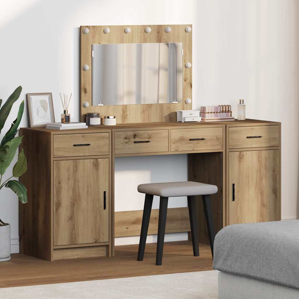 Dressing Table 3 Pcs 40 X 41 X 75 Cm Engineered Wood