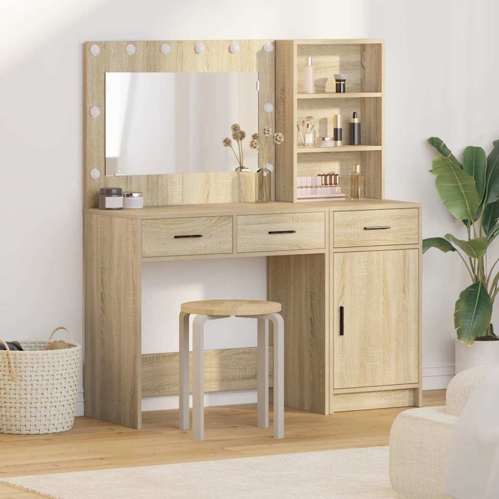 Dressing Table 2 Pcs 78.5 X 41 X 135 Cm Engineered Wood