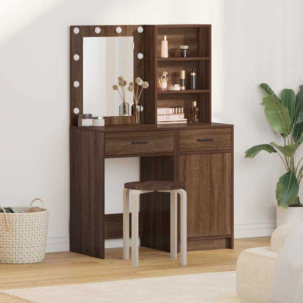 Dressing Table Set 2 Pcs 50 X 41 X 135 Cm Engineered Wood