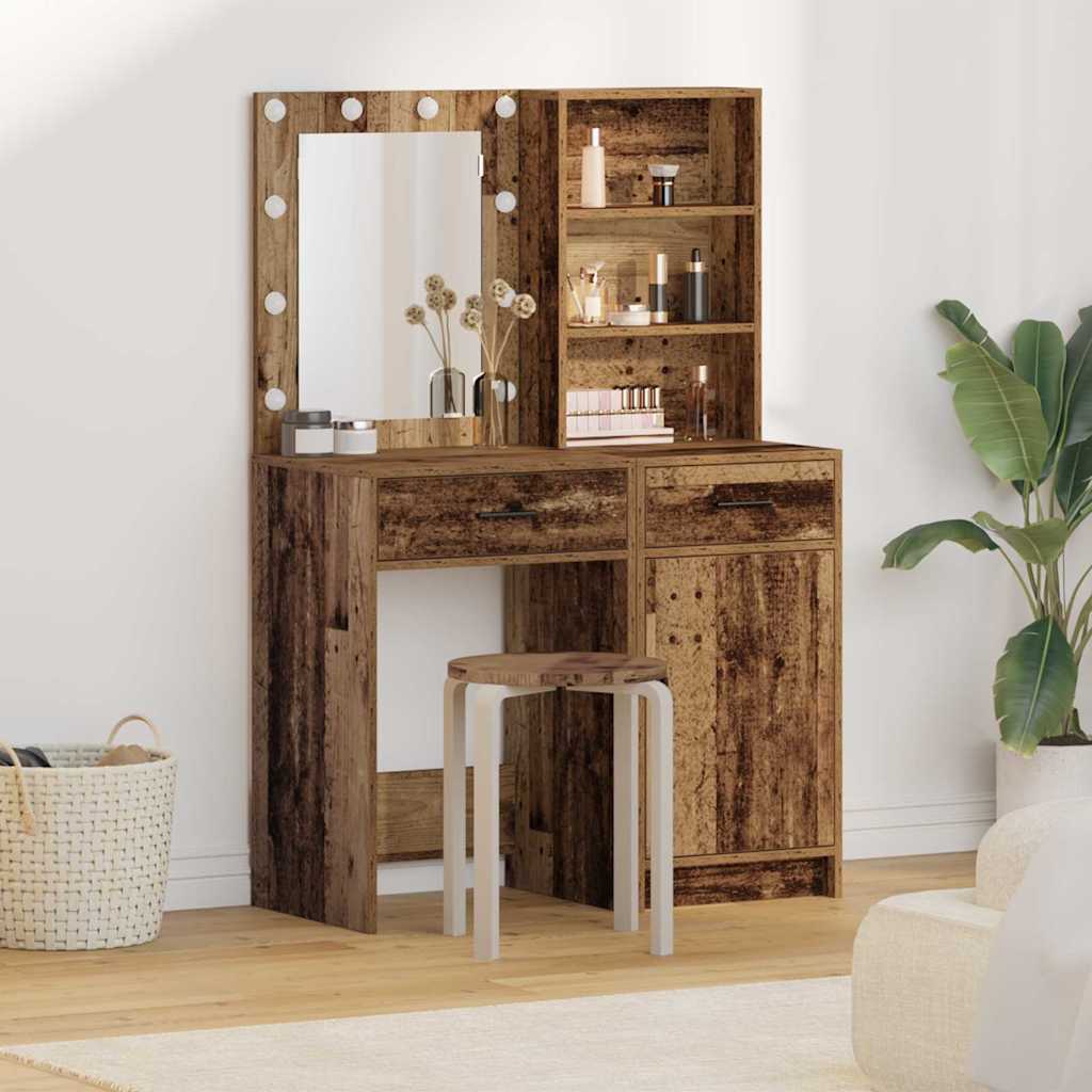 Dressing Table Set 2 Pcs 50 X 41 X 135 Cm Engineered Wood