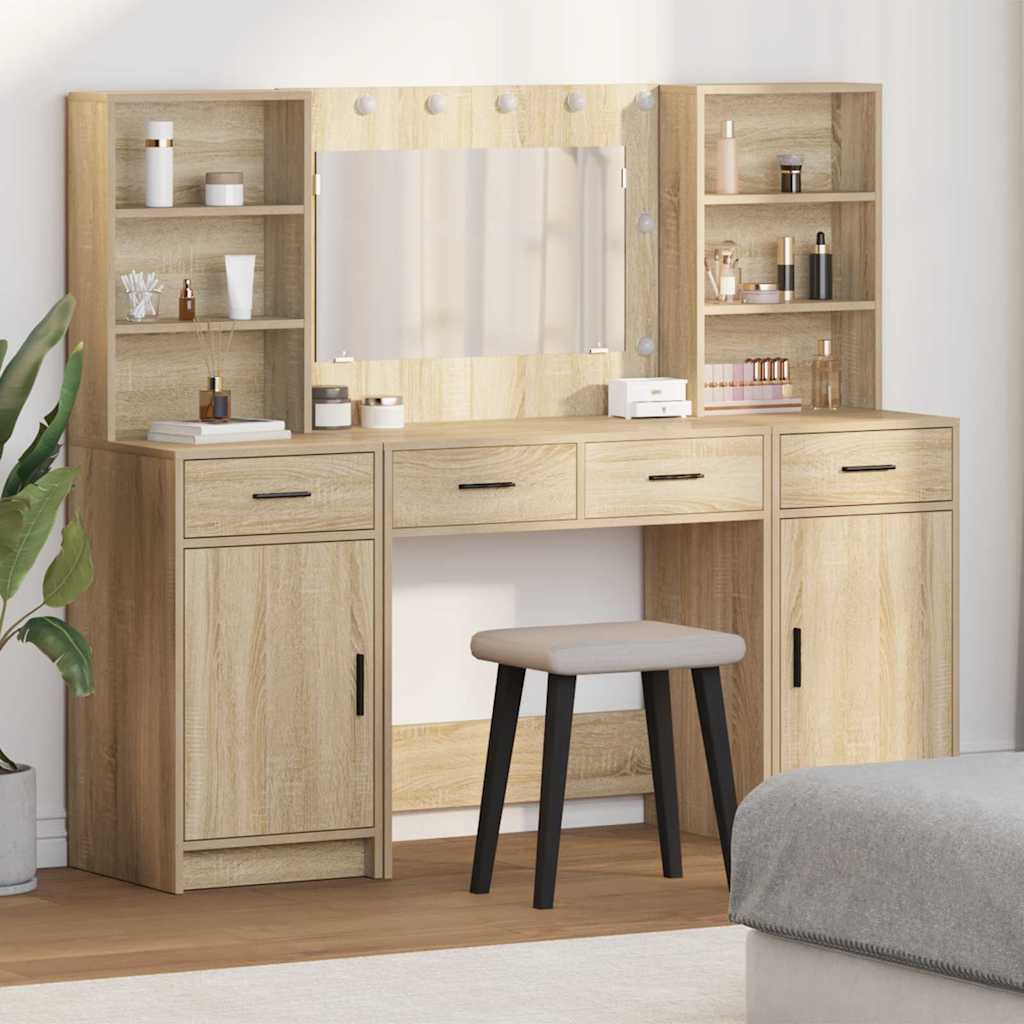 Dressing Table Set With Drawer 3 Pcs 78.5 X 41 X 135 Cm