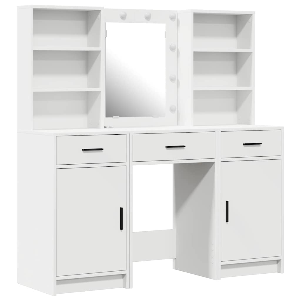 Dressing Table Set 3 Pcs 50 X 41 X 135 Cm Engineered Wood