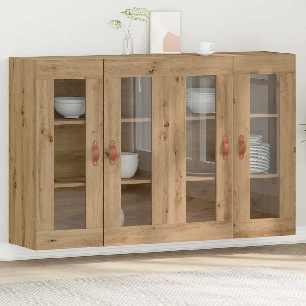 Wall Mounted Cabinets 2 pcs Artisan oak 69.5 x 34 x 90 cm