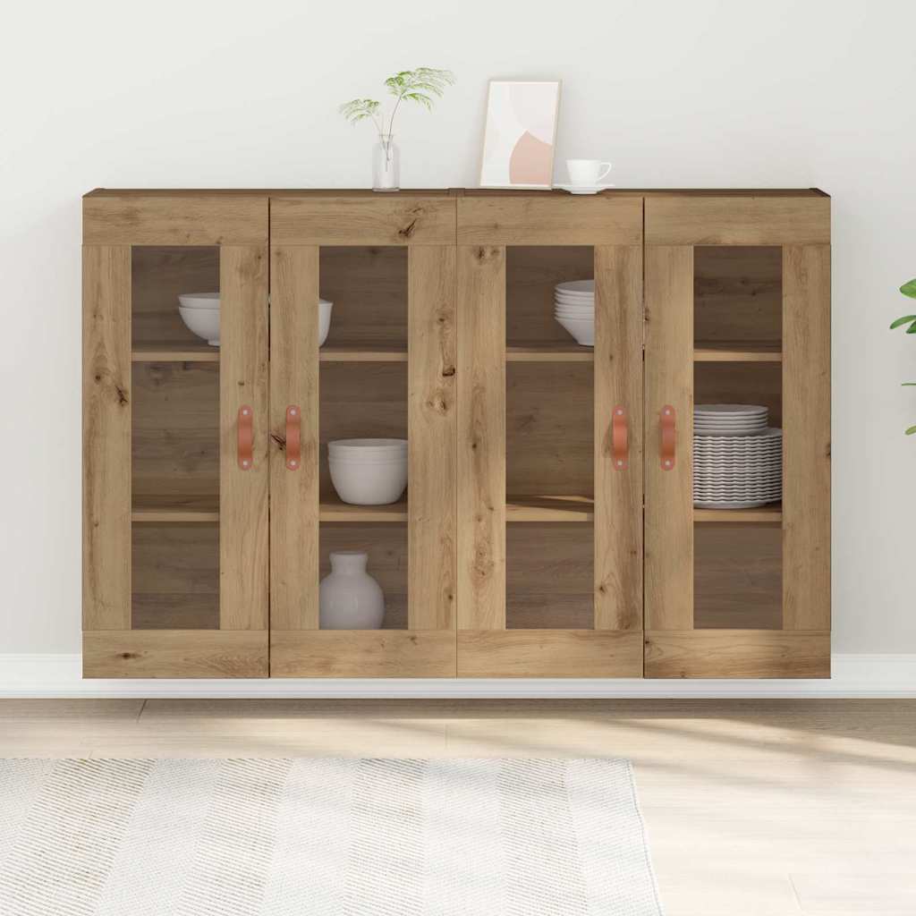 Wall Mounted Cabinets 2 pcs Artisan oak 69.5 x 34 x 90 cm