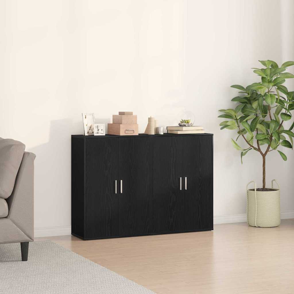 Sideboard Black oak 60 x 31 x 84 cm Engineered wood
