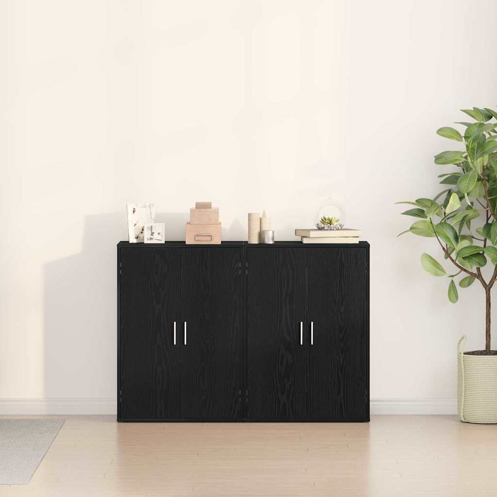 Sideboard Black oak 60 x 31 x 84 cm Engineered wood
