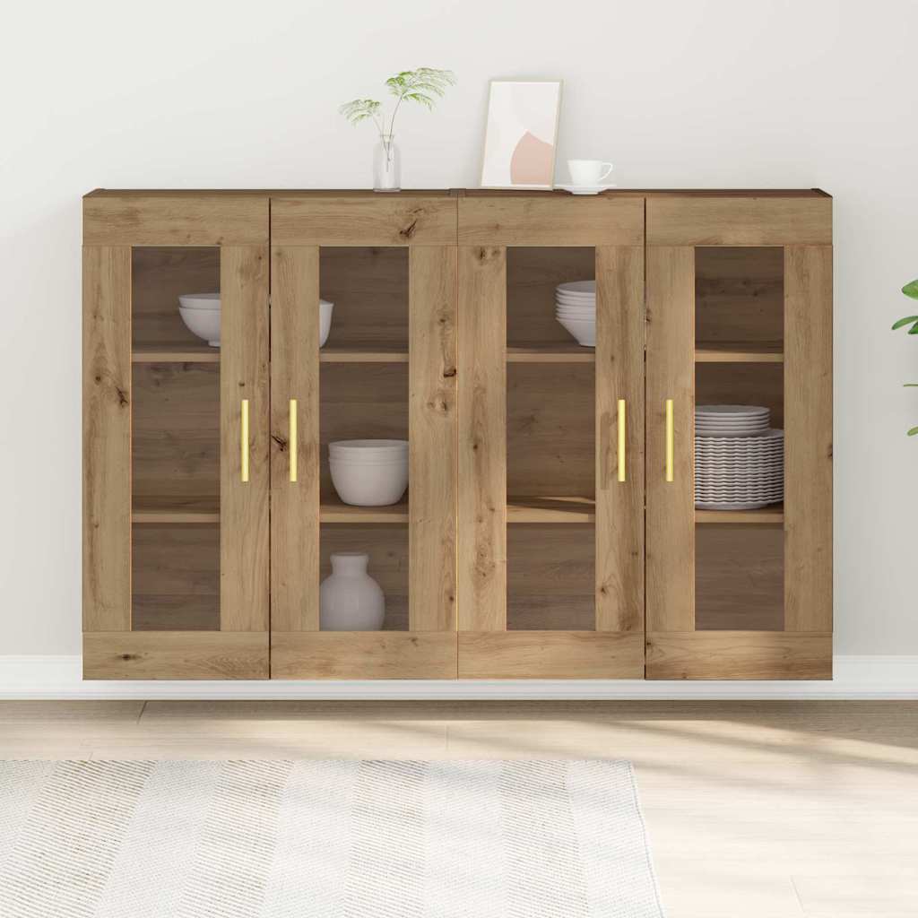 Wall Mounted Cabinets 2 pcs Artisan oak 69.5 x 34 x 90 cm