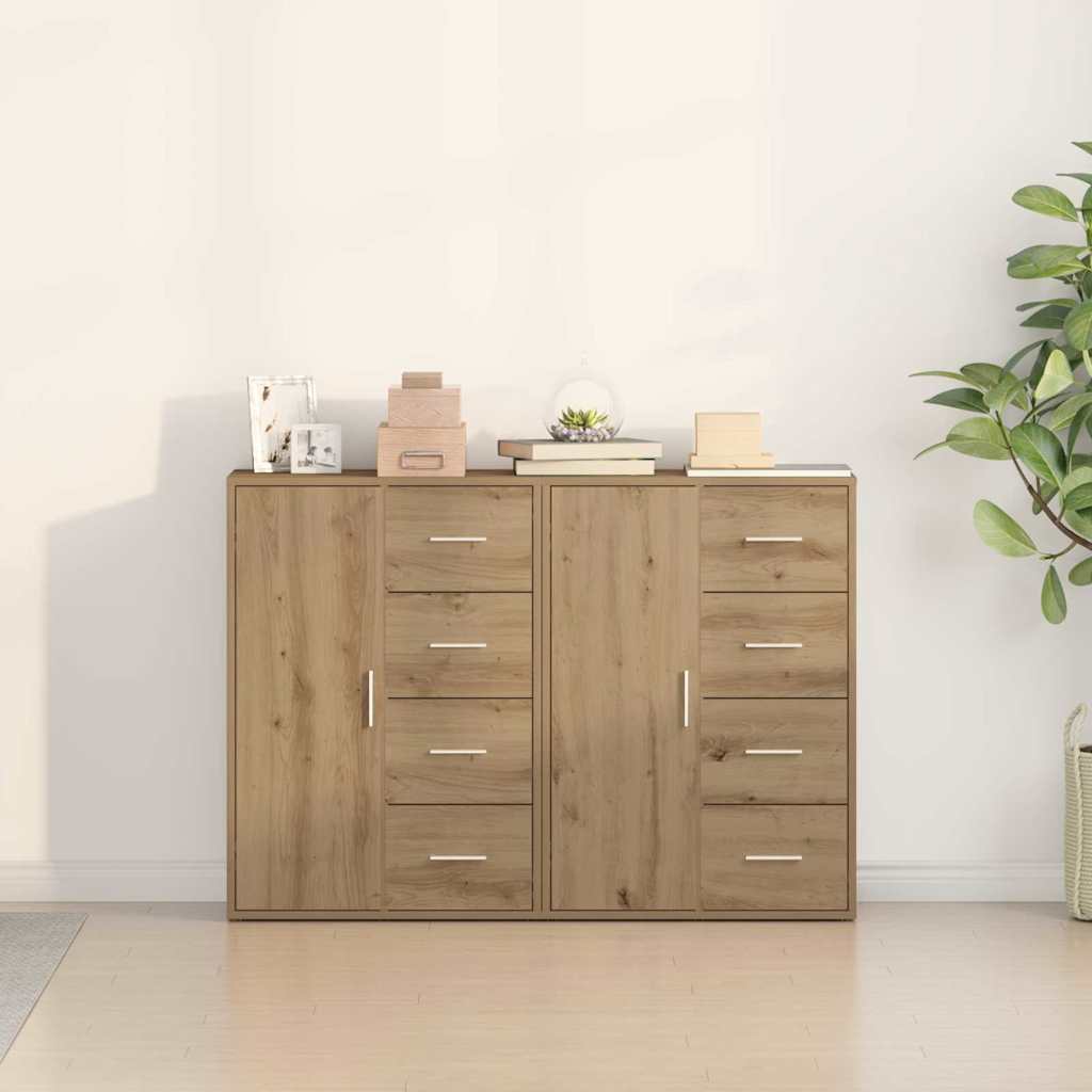 Sideboards 2 pcs Artisan oak 60 x 31 x 84 cm Engineered wood