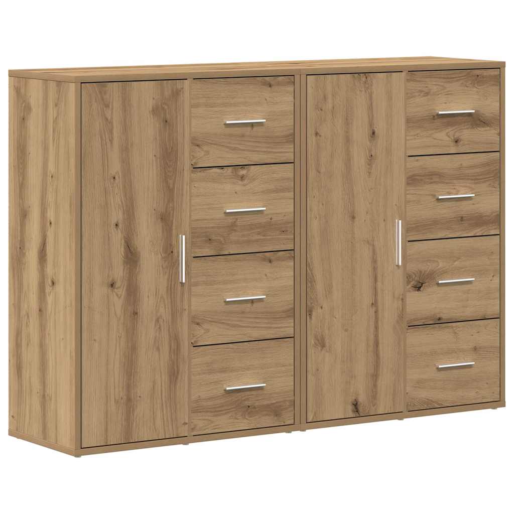 Sideboards 2 pcs Artisan oak 60 x 31 x 84 cm Engineered wood