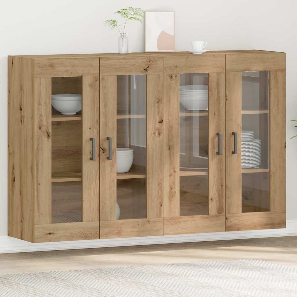Wall Mounted Cabinets 2 pcs Artisan oak 69.5 x 34 x 90 cm