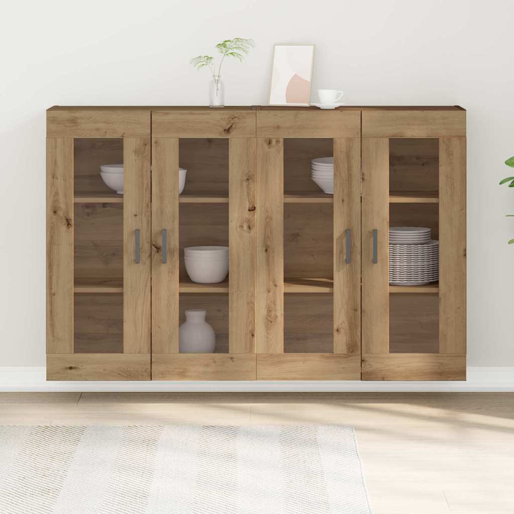 Wall Mounted Cabinets 2 pcs Artisan oak 69.5 x 34 x 90 cm