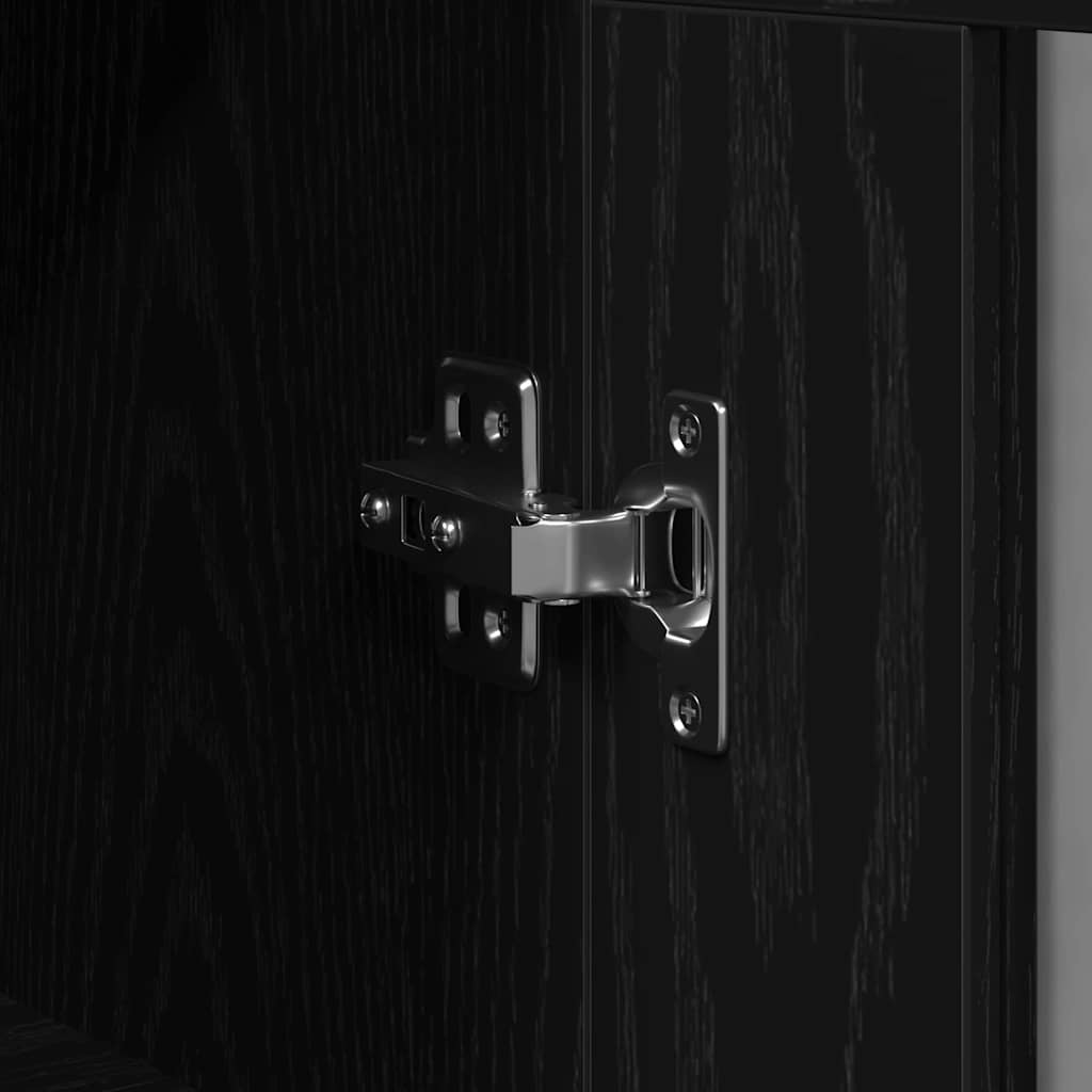 Wall Mounted Cabinets 2 pcs Black oak 69.5 x 34 x 90 cm