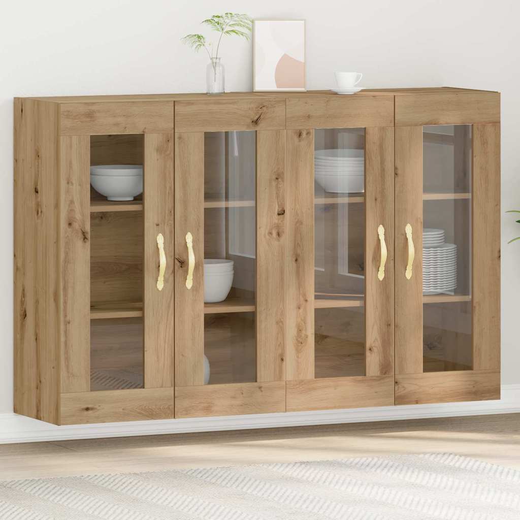 Wall Mounted Cabinets 2 pcs Artisan oak 69.5 x 34 x 90 cm