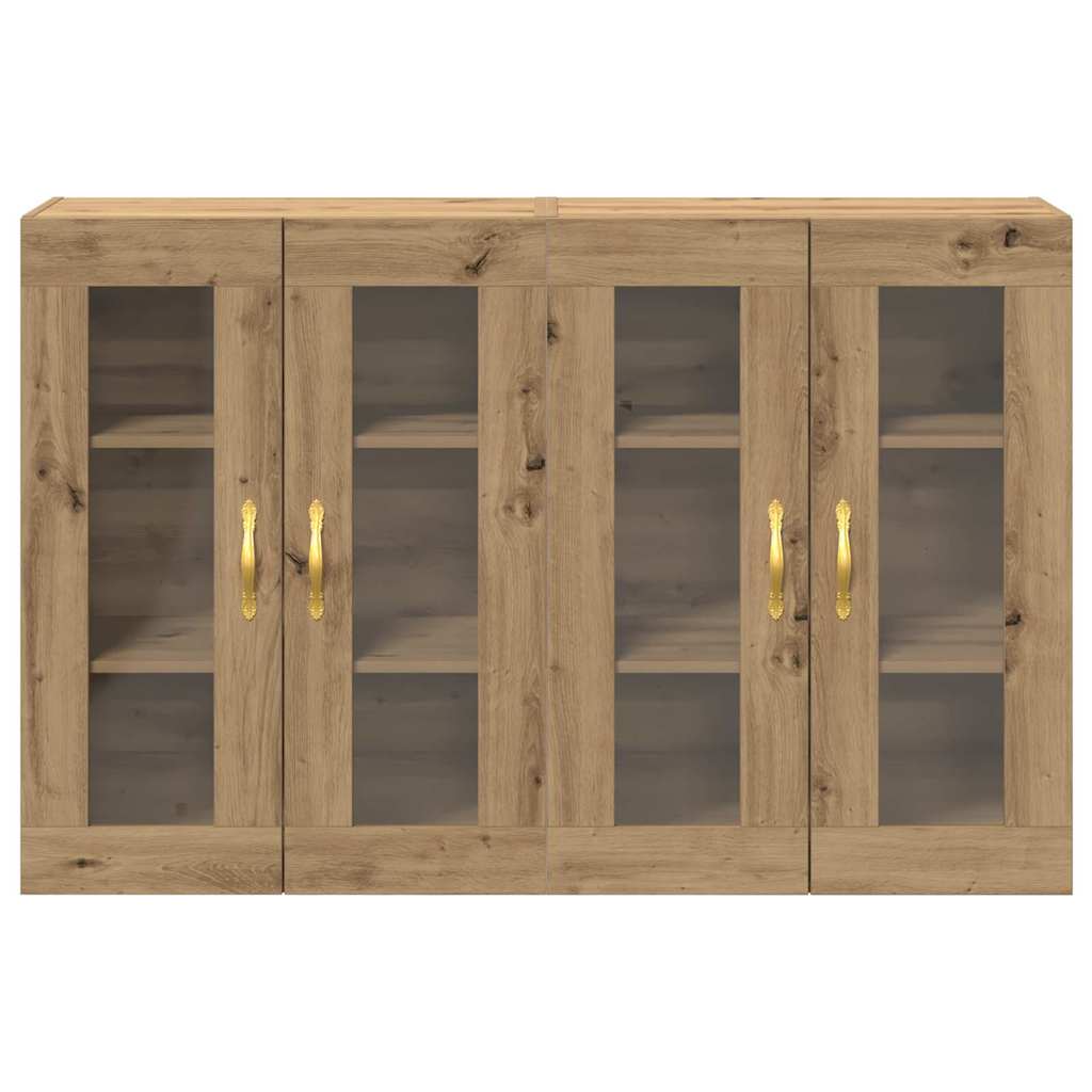Wall Mounted Cabinets 2 pcs Artisan oak 69.5 x 34 x 90 cm