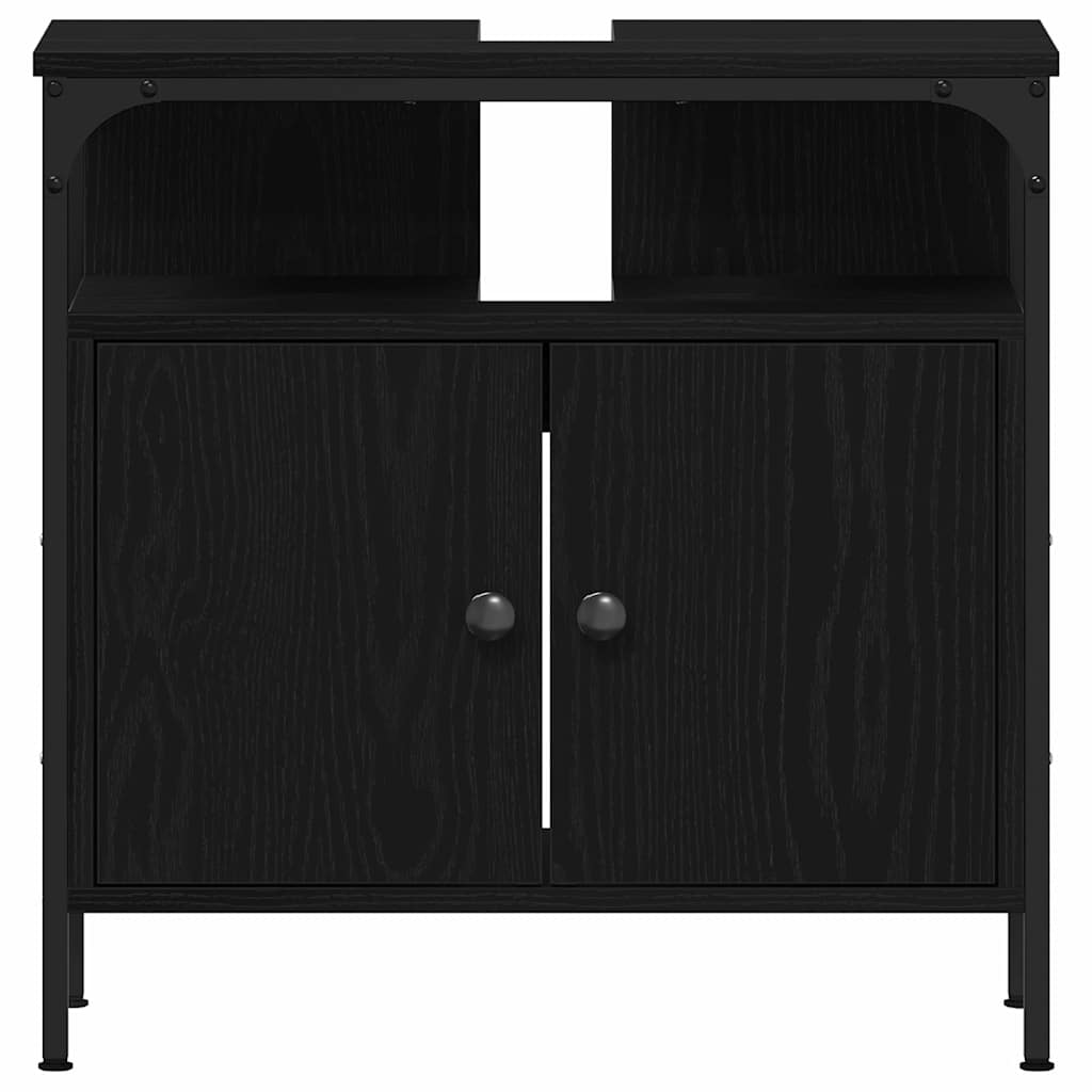 Bathroom Furniture Set with Storage 2 pcs Black 60 x 30 x 60 cm