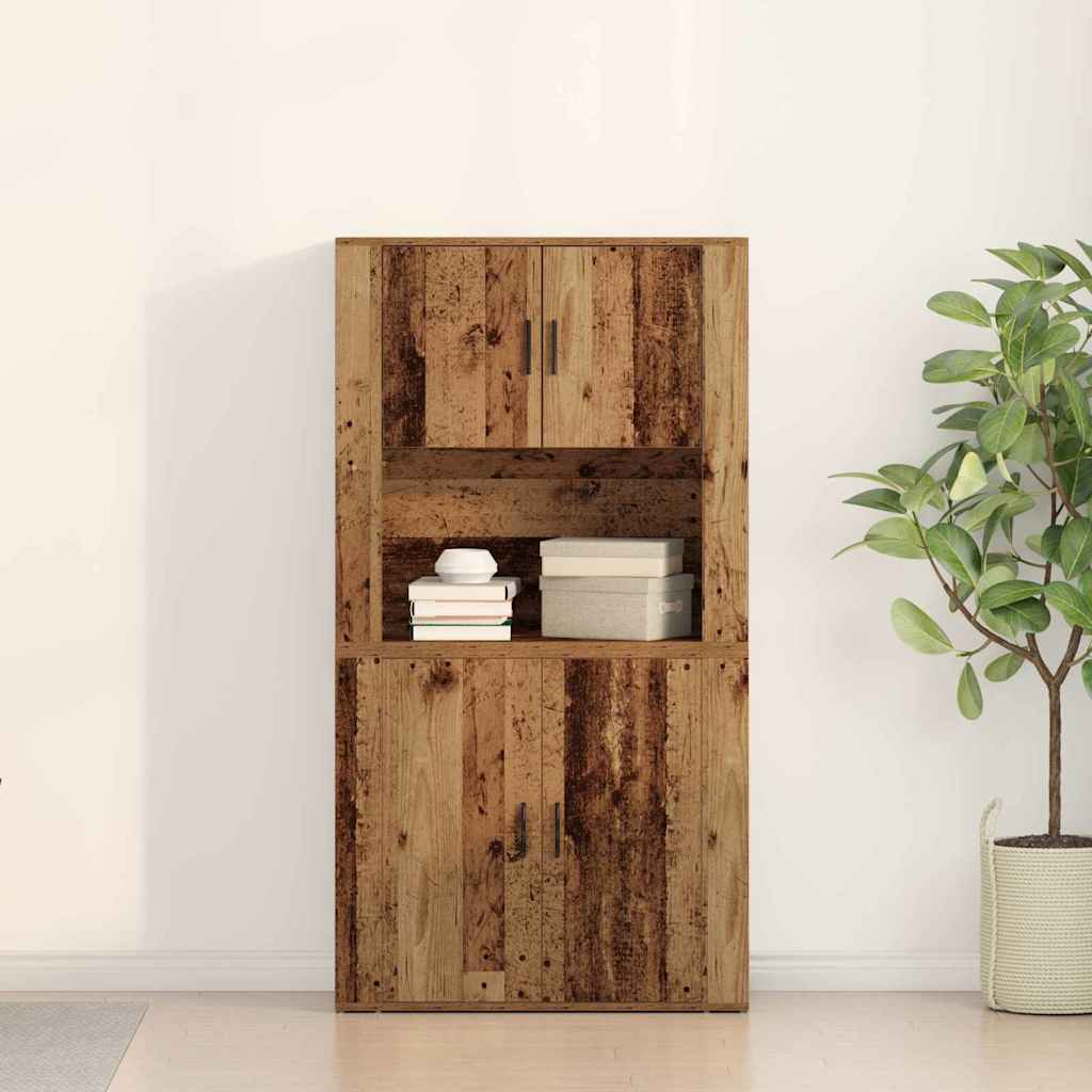 Highboard Old wood 80 x 33 x 150 cm Engineered wood