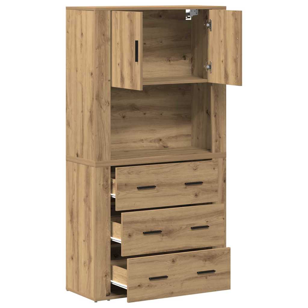Highboard Artisan oak 80 x 33 x 150 cm Engineered wood