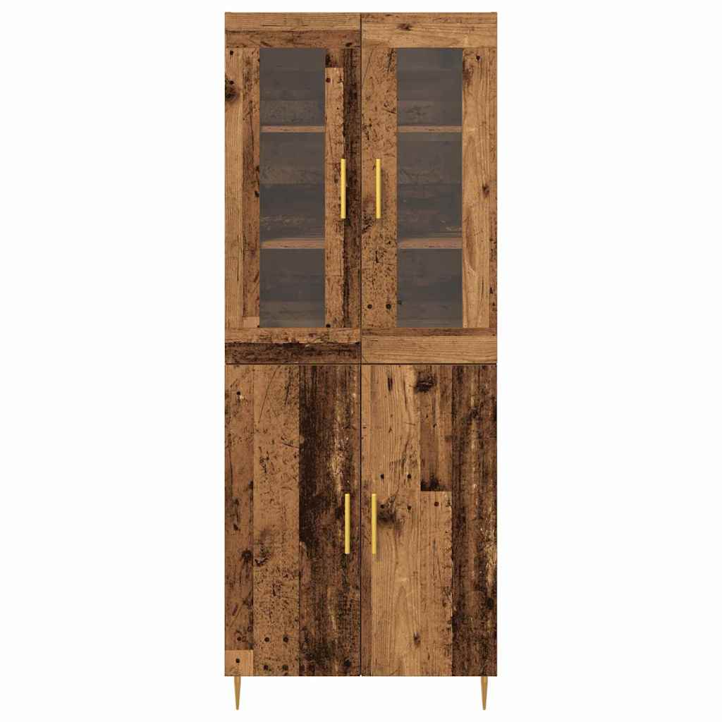 Highboard 2 pcs Old wood 69.5 x 34 x 180 cm Engineered wood