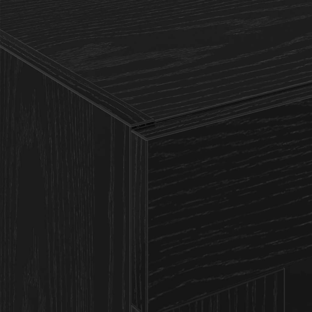 Highboard 2 pcs Black oak 69.5 x 34 x 180 cm Engineered wood