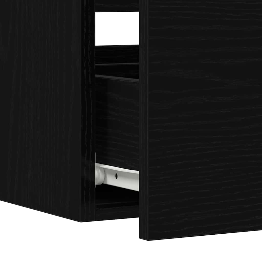 Bathroom Furniture Set 3 pcs Black oak 80 x 38.5 x 45 cm