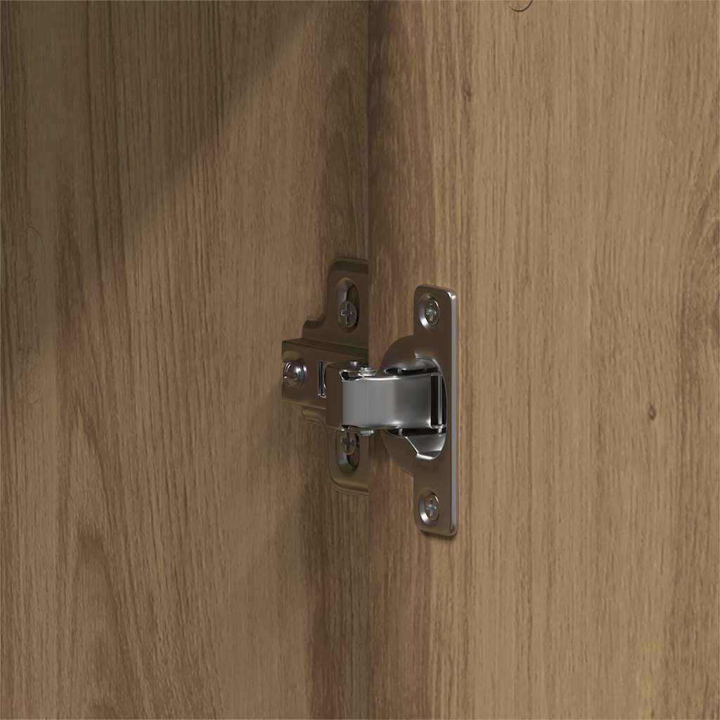 Bathroom Furniture Set with Door 3 pcs Brown 33 x 33 x 185.5 cm