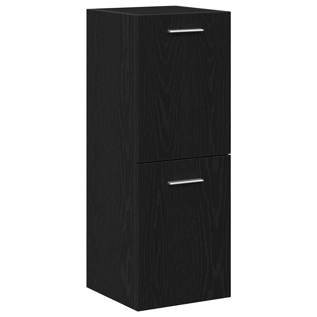 Bathroom Furniture Set 5 pcs Black Oak 30 x 30 x 130 cm