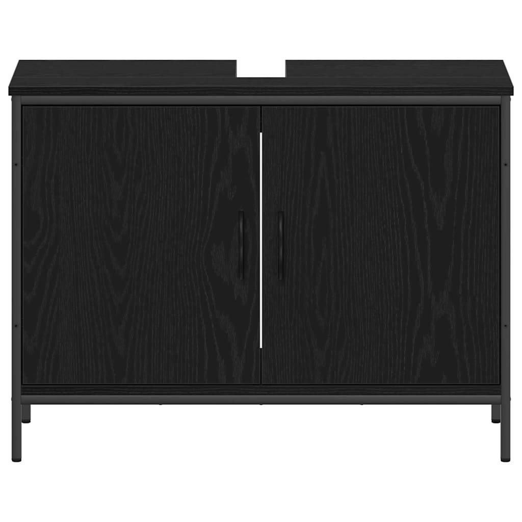 Bathroom Furniture Set Other 4 pcs Black 33 x 33 x 185.5 cm