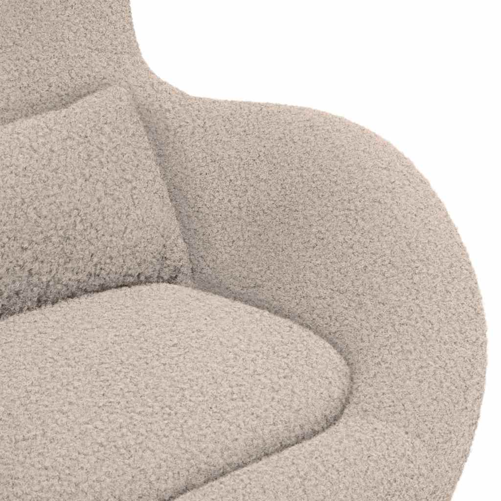 Egg Chair 63 X 73 X 90 Cm Curly Wool-Like Fabric