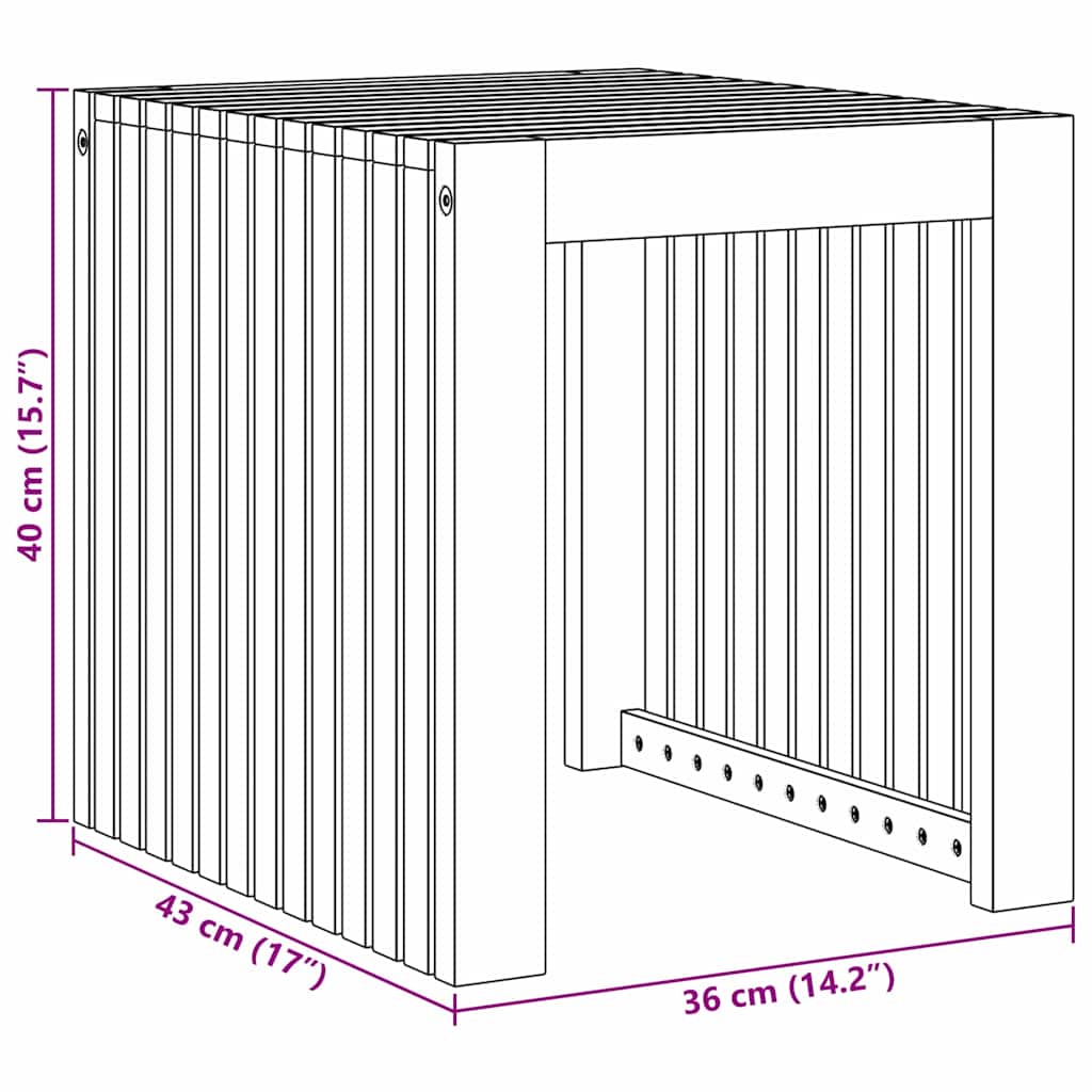 Side Table Brown 43 x 36 x 40 cm Solid Teak wood