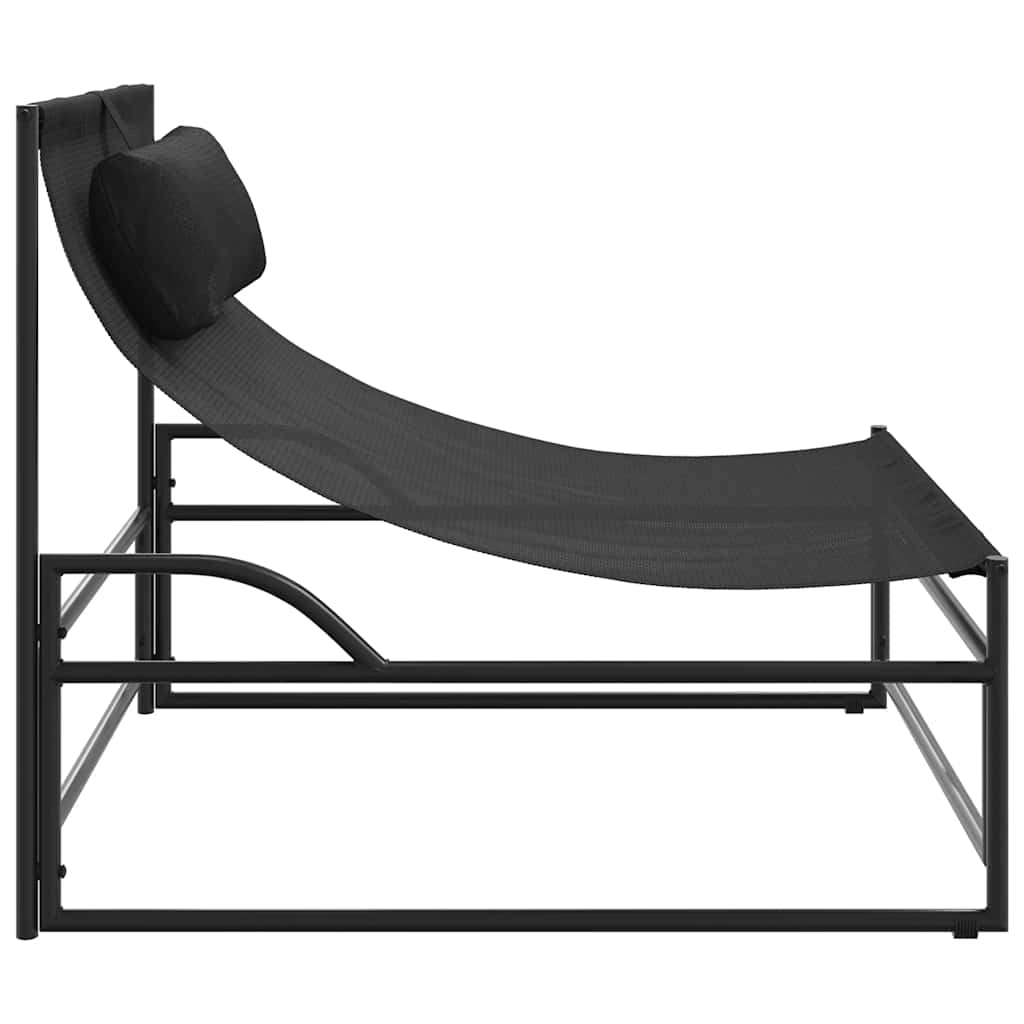 Garden Lounger Chair Anthracite 87x74x73 cm Steel and Textilene