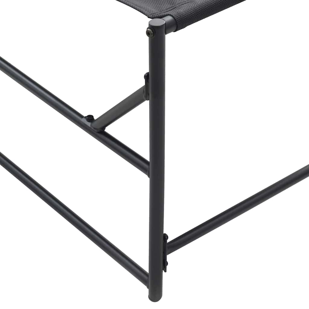Sunbed Anthracite 200 X 74 X 73 Cm Textilene And Steel