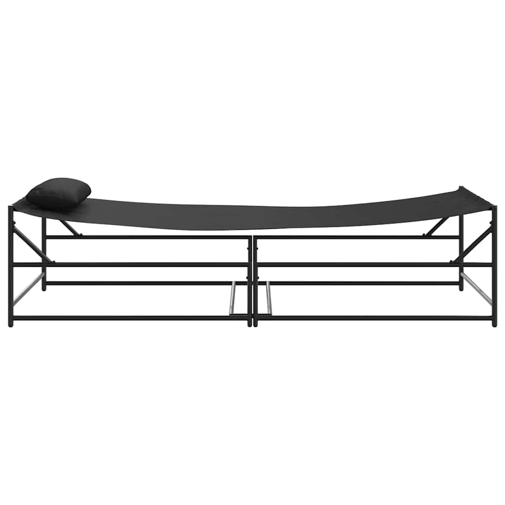 Sunbed Anthracite 200 X 74 X 73 Cm Textilene And Steel