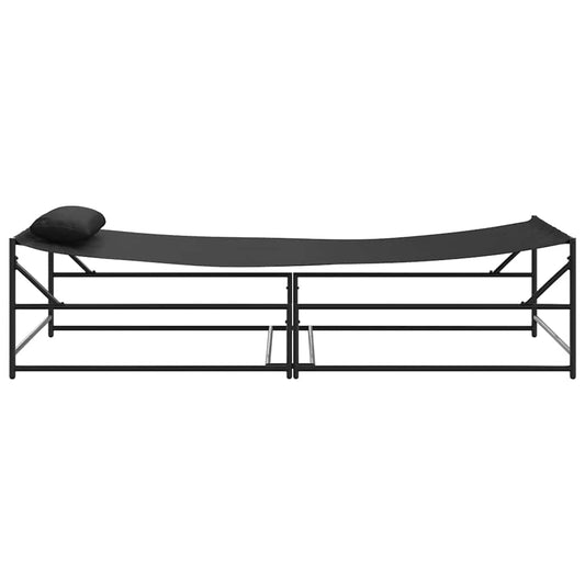 Sunbed Anthracite 200 X 74 X 73 Cm Textilene And Steel