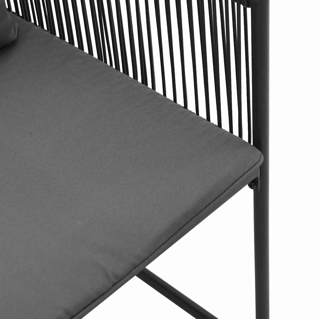 Garden Chairs 4 pcs Black and anthracite 50.5 x 53.5 x 63.5 cm