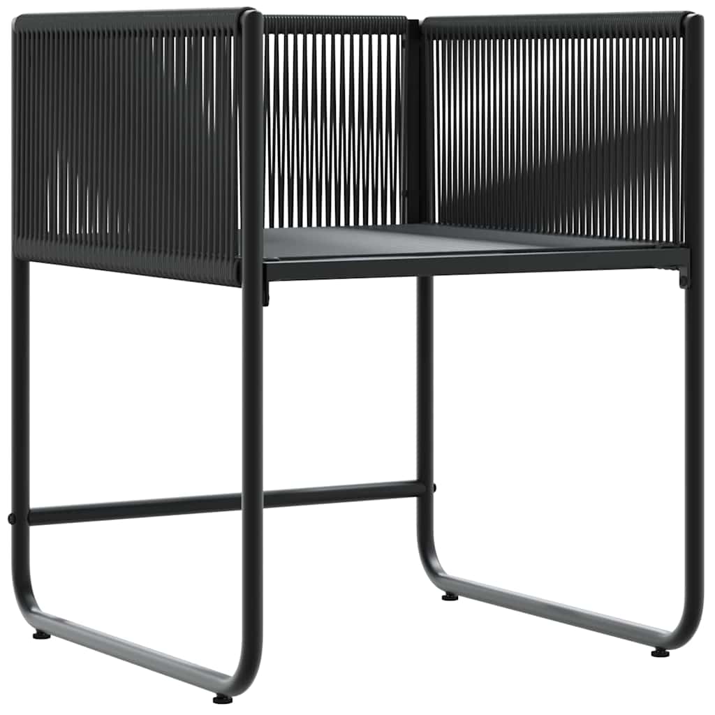 Garden Chairs 4 pcs Black and anthracite 50.5 x 53.5 x 63.5 cm