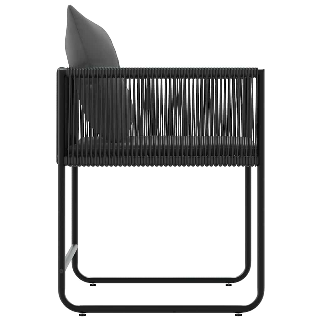 Garden Chairs 4 pcs Black and anthracite 50.5 x 53.5 x 63.5 cm