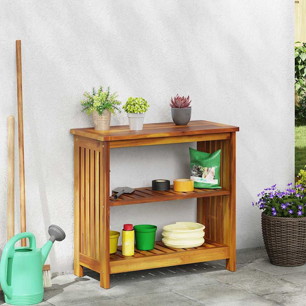Garden Cabinet with Shelf with Storage Brown 75 x 35 x 70cm