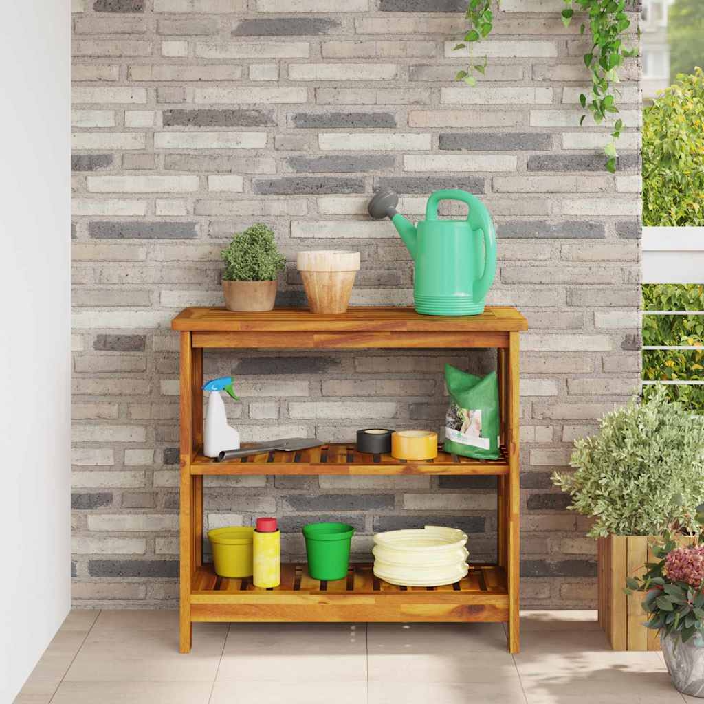 Garden Cabinet with Shelf with Storage Brown 75 x 35 x 70cm