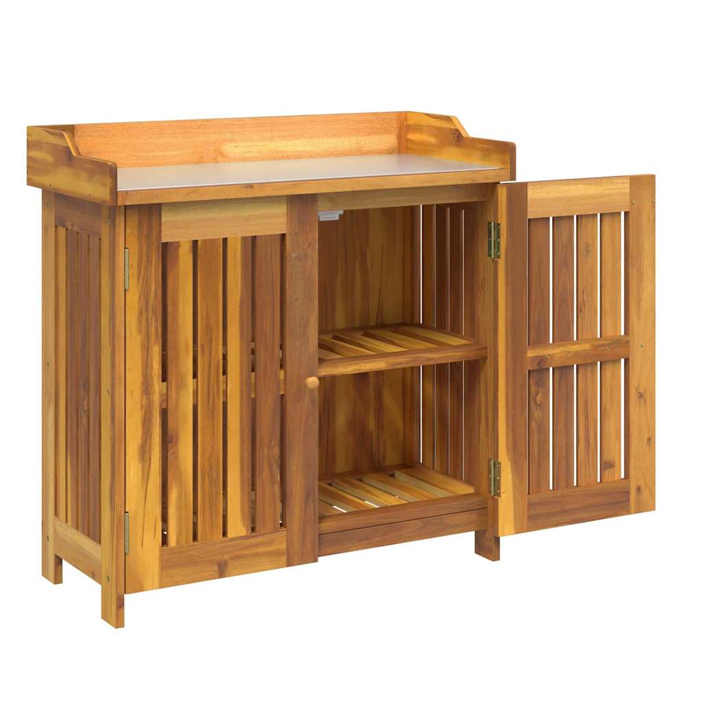 Garden Cabinet with Storage with Door Brown 78 x 36.5 x 78cm
