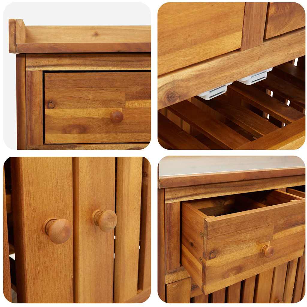Garden Cabinet with Drawer with Storage Brown 78 x 36.5 x 78cm