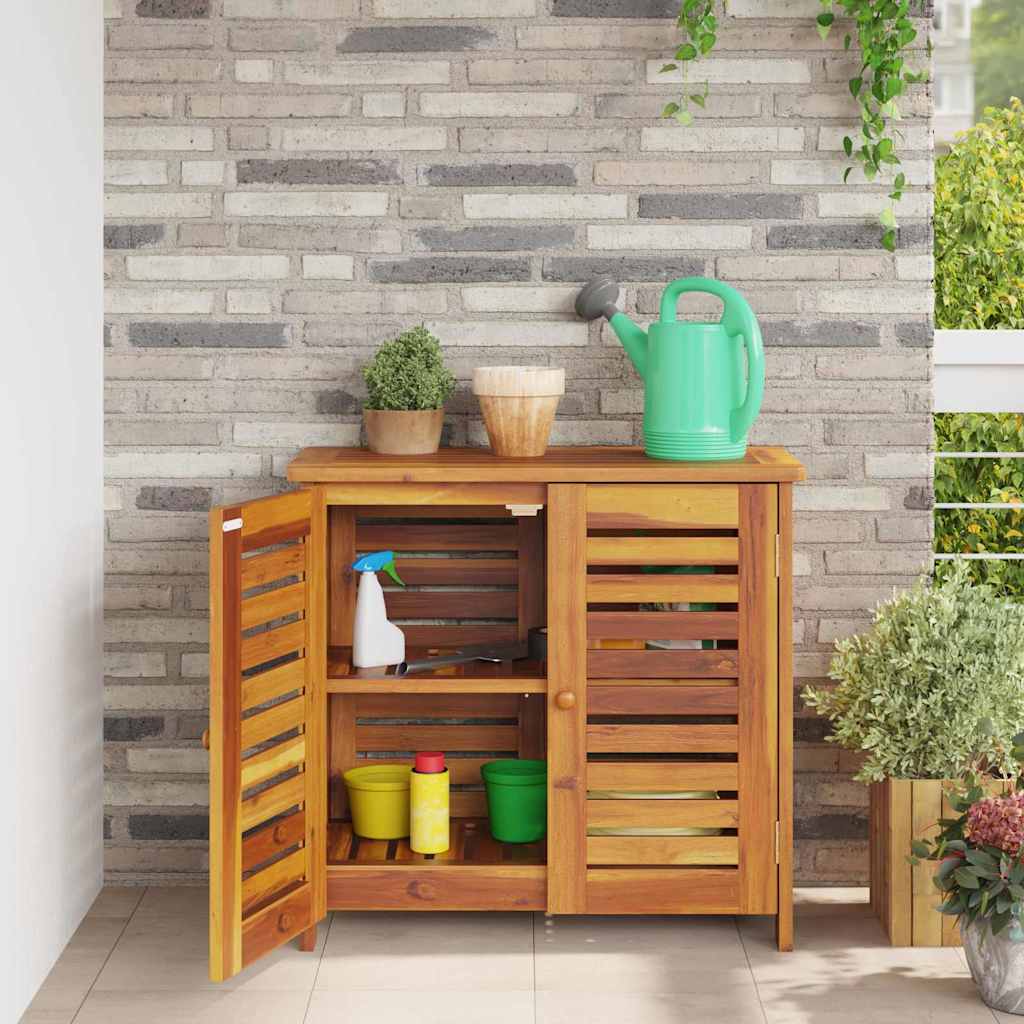 Garden Cabinet with Storage with Door Brown 75 x 35 x 70cm